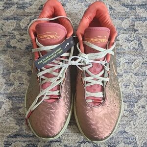 Zoom Metallic Pink Athletic Shoes